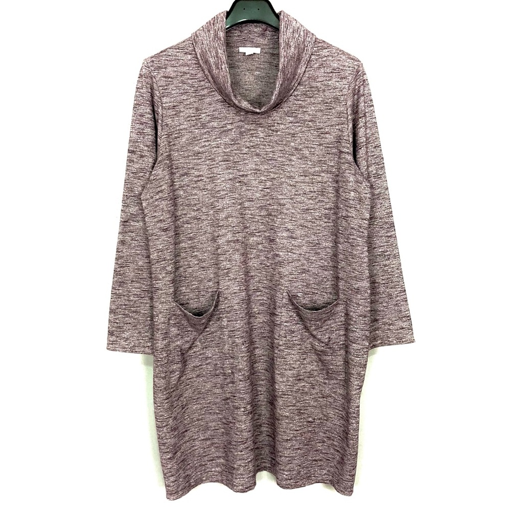 J. Jill Knit Cowl-Neck Dress Women’s Size XL Pure Jill Pockets Knee Length Boho